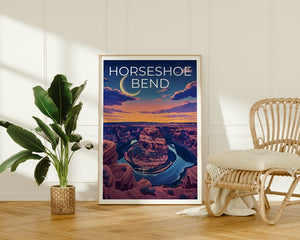 Horseshoe Bend Poster, Horseshoe Bend Print, Arizona Art, Arizona Print, Horseshoe Bend Travel Poster, Horseshoe Bend Gift