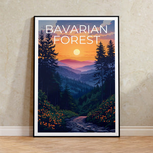 Bavarian Forest National Park Poster, Bavarian Forest Print, Germany Poster, Germany Print, Bavarian Forest Travel Poster, Forest Poster