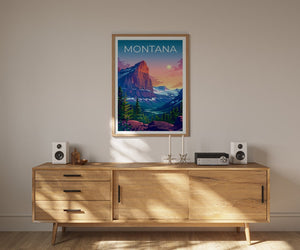 Affiche Montana, Impression Montana, Affiche de montagne, Impression de montagne, Affiche de voyage Montana, Affiche de forêt, Art Montana