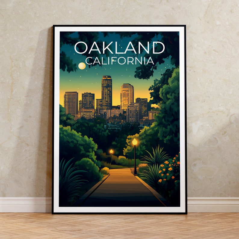 Oakland Poster, Oakland Print, California Poster, California Print, Oakland Travel Poster, California Art, Oakland Art
