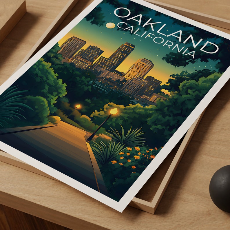 Oakland Poster, Oakland Print, California Poster, California Print, Oakland Travel Poster, California Art, Oakland Art