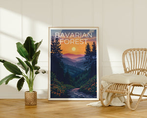 Bavarian Forest National Park Poster, Bavarian Forest Print, Germany Poster, Germany Print, Bavarian Forest Travel Poster, Forest Poster