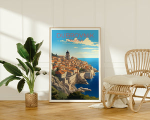 Dubrovnik Travel Poster, Croatia Wall Art, Croatia Print, Dubrovnik Poster, Europe Poster, City Poster, Dubrovnik Art