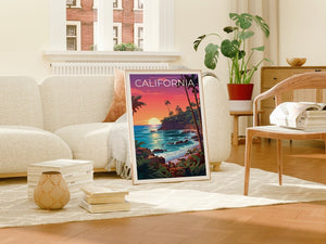 California Travel Poster, Coast Wall Art, Coast Print, California Poster, Coast Poster, Nature Poster, California Art