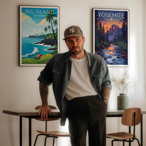 Big Island Travel Print Hawaii Poster Tropical Island Wall Art Coast Illustration Big Island Poster Home Decor Birthday Gift