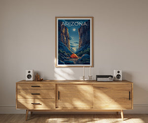 Arizona Travel Poster, Arizona Wall Art, Camping Print, Camping Poster, Arizona Gift, Camping Gift, Hiking Gift
