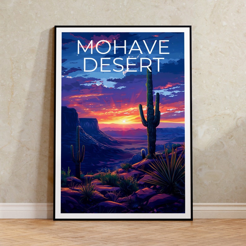 Affiche du désert de Mohave, Impression du désert de Mohave, Affiche de Californie, Impression de Californie, Affiche de voyage du désert de Mohave, Affiche de Mohave, Affiche du désert