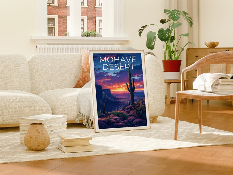 Affiche du désert de Mohave, Impression du désert de Mohave, Affiche de Californie, Impression de Californie, Affiche de voyage du désert de Mohave, Affiche de Mohave, Affiche du désert
