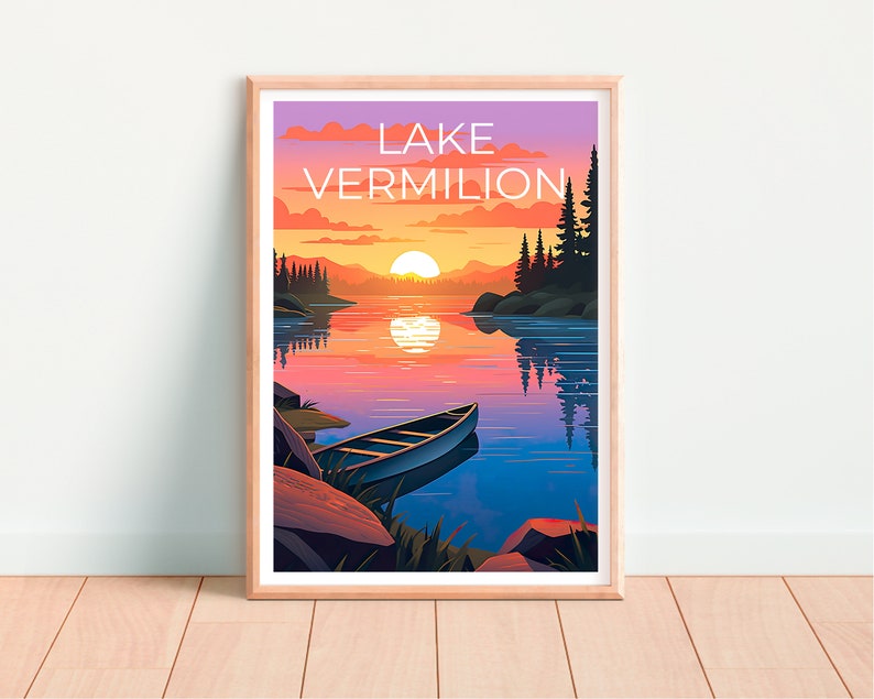Lake Vermilion Poster, Lake Vermilion Print, Minnesota Art, Minnesota Print, Lake Vermilion Poster, Lake Poster, Minnesota Gift