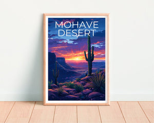 Affiche du désert de Mohave, Impression du désert de Mohave, Affiche de Californie, Impression de Californie, Affiche de voyage du désert de Mohave, Affiche de Mohave, Affiche du désert