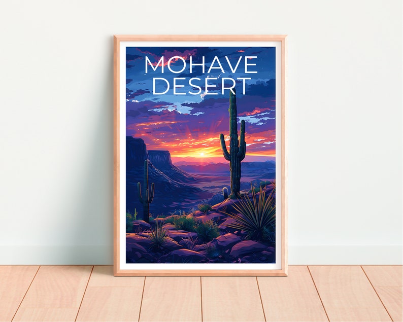 Affiche du désert de Mohave, Impression du désert de Mohave, Affiche de Californie, Impression de Californie, Affiche de voyage du désert de Mohave, Affiche de Mohave, Affiche du désert