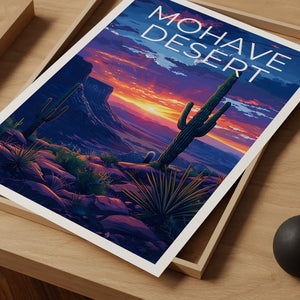 Affiche du désert de Mohave, Impression du désert de Mohave, Affiche de Californie, Impression de Californie, Affiche de voyage du désert de Mohave, Affiche de Mohave, Affiche du désert
