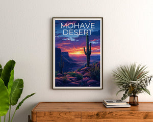 Affiche du désert de Mohave, Impression du désert de Mohave, Affiche de Californie, Impression de Californie, Affiche de voyage du désert de Mohave, Affiche de Mohave, Affiche du désert