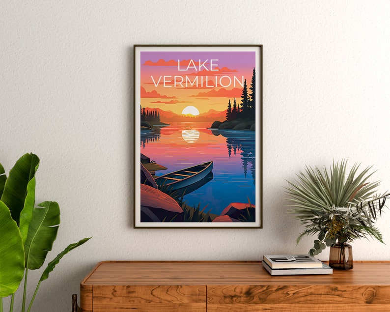 Lake Vermilion Poster, Lake Vermilion Print, Minnesota Art, Minnesota Print, Lake Vermilion Poster, Lake Poster, Minnesota Gift