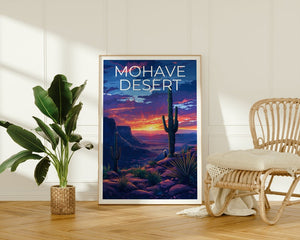 Affiche du désert de Mohave, Impression du désert de Mohave, Affiche de Californie, Impression de Californie, Affiche de voyage du désert de Mohave, Affiche de Mohave, Affiche du désert