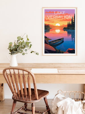 Lake Vermilion Poster, Lake Vermilion Print, Minnesota Art, Minnesota Print, Lake Vermilion Poster, Lake Poster, Minnesota Gift