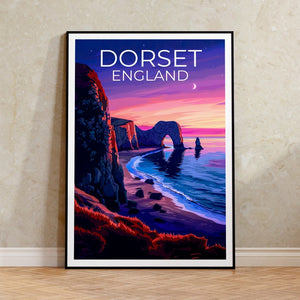 Dorset Poster, Dorset Print, England Poster, England Print, Dorset Travel Poster, United Kingdom Art, Dorset Art