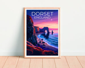 Dorset Poster, Dorset Print, England Poster, England Print, Dorset Travel Poster, United Kingdom Art, Dorset Art