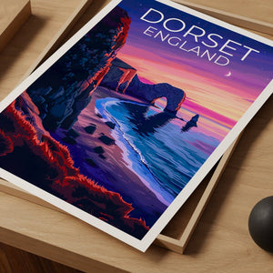 Dorset Poster, Dorset Print, England Poster, England Print, Dorset Travel Poster, United Kingdom Art, Dorset Art