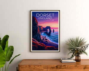 Dorset Poster, Dorset Print, England Poster, England Print, Dorset Travel Poster, United Kingdom Art, Dorset Art
