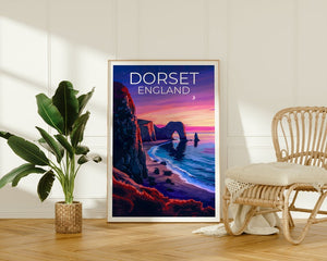 Dorset Poster, Dorset Print, England Poster, England Print, Dorset Travel Poster, United Kingdom Art, Dorset Art