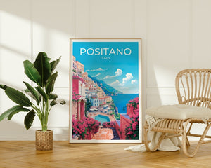 Positano Poster, Positano Wall Art, Italy Print, Positano Travel Poster, Amalfi Coast Poster, Italy Poster, Poster Art, Wall Decor