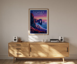 Dorset Poster, Dorset Print, England Poster, England Print, Dorset Travel Poster, United Kingdom Art, Dorset Art