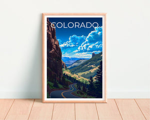Colorado Travel Poster, Road Wall Art, Mountain Print, Colorado Poster, Road Poster, Nature Poster, Colorado Print