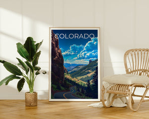 Colorado Travel Poster, Road Wall Art, Mountain Print, Colorado Poster, Road Poster, Nature Poster, Colorado Print