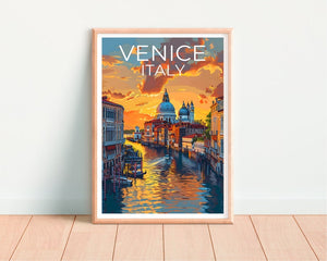 Venice Poster, Venice Print, Italy Poster, Italy Print, Venice Gondola Travel Poster, Italy Art, Venice Art