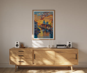 Venice Poster, Venice Print, Italy Poster, Italy Print, Venice Gondola Travel Poster, Italy Art, Venice Art