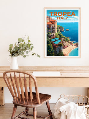 Tropea Poster, Italy Print, Italy Art, Tropea Print, Italy Travel Poster, Italy Coast Poster, Europe Poster
