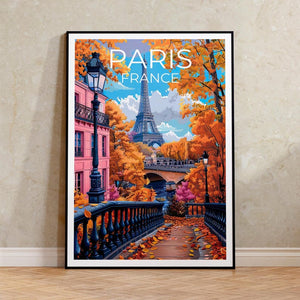 Paris Poster, France Travel Print, Europe Art, Paris Street Illustration, Landscape Poster, Scenic Wall Art, Home Decor, Birthday Gift