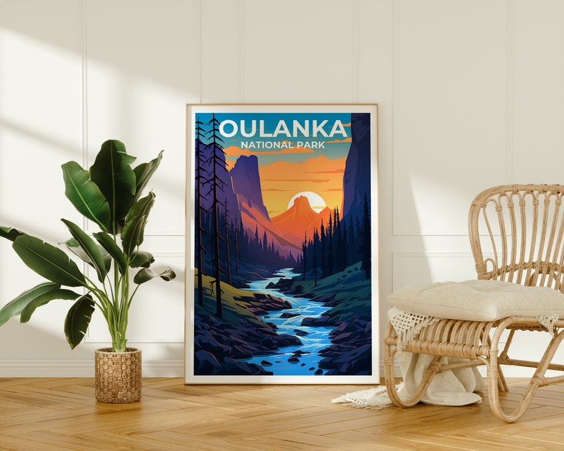 Oulanka Travel Poster, Finland Wall Art, Finland Print, Oulanka Poster, Finland Poster, Nature Poster, Oulanka Art