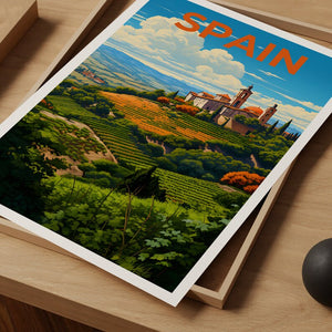 Affiche de voyage en Espagne, affiche d'Espagne, impression d'Andalousie, affiche d'Andalousie, affiche rurale, affiche d'Europe, impression d'Espagne