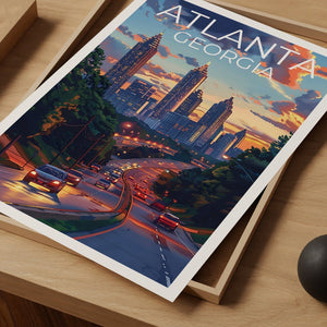 Atlanta Poster, Atlanta Print, Georgia Art, Georgia Print, Atlanta Travel Poster, Georgia Poster, Atlanta Art