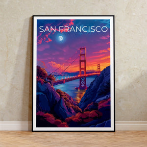 San Francisco Poster, Golden Gate Bridge Poster, California Poster, San Francisco Print, San Francisco Art, California Print