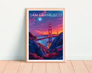 San Francisco Poster, Golden Gate Bridge Poster, California Poster, San Francisco Print, San Francisco Art, California Print