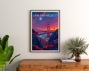 San Francisco Poster, Golden Gate Bridge Poster, California Poster, San Francisco Print, San Francisco Art, California Print