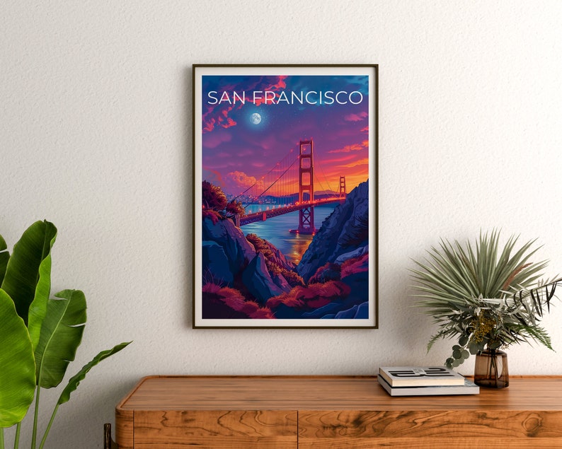San Francisco Poster, Golden Gate Bridge Poster, California Poster, San Francisco Print, San Francisco Art, California Print