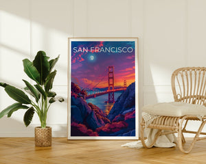 San Francisco Poster, Golden Gate Bridge Poster, California Poster, San Francisco Print, San Francisco Art, California Print