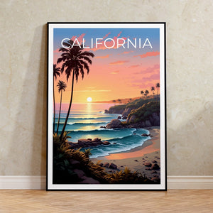 California Travel Poster, Coast Wall Art, Coast Print, California Poster, Coast Poster, California Print, California Art