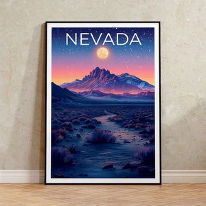 Nevada Poster, Nevada Print, Mountain Poster, Desert Print, Nevada Travel Poster, Mountain Art, Nevada Art