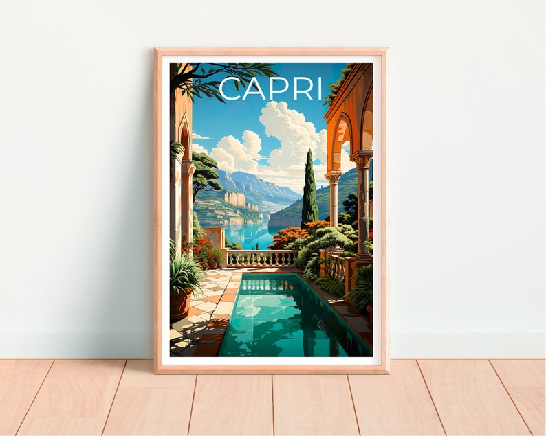 Capri Poster, Capri Print, Italy Poster, Italy Print, Capri Travel Poster, Italy Art, Capri Art
