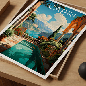 Capri Poster, Capri Print, Italy Poster, Italy Print, Capri Travel Poster, Italy Art, Capri Art