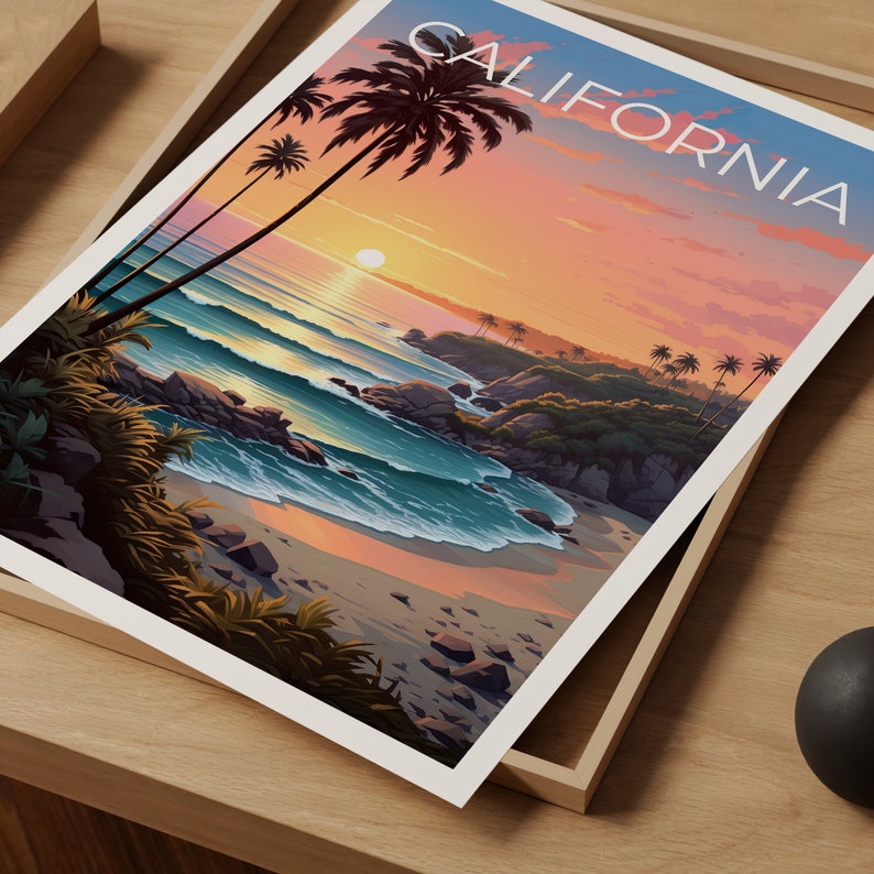 California Travel Poster, Coast Wall Art, Coast Print, California Poster, Coast Poster, California Print, California Art