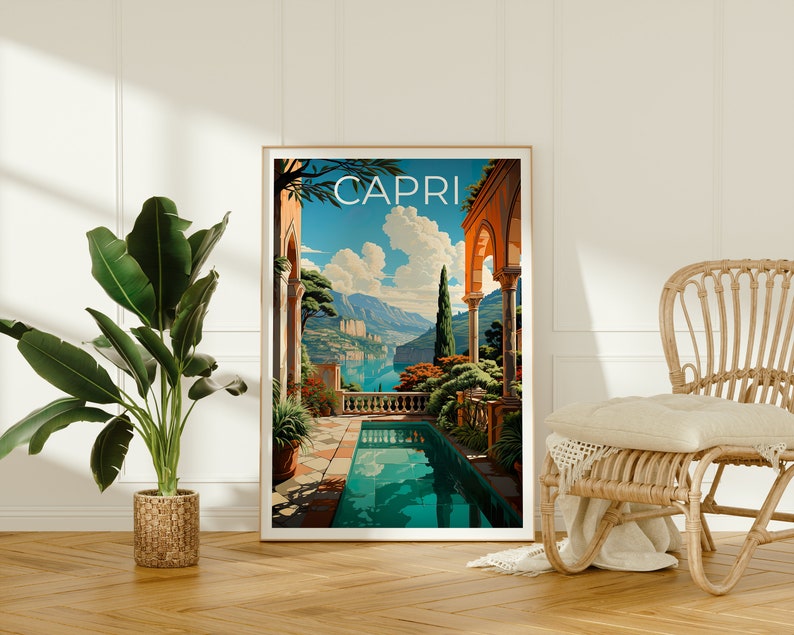 Capri Poster, Capri Print, Italy Poster, Italy Print, Capri Travel Poster, Italy Art, Capri Art