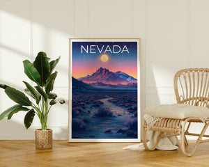 Nevada Poster, Nevada Print, Mountain Poster, Desert Print, Nevada Travel Poster, Mountain Art, Nevada Art