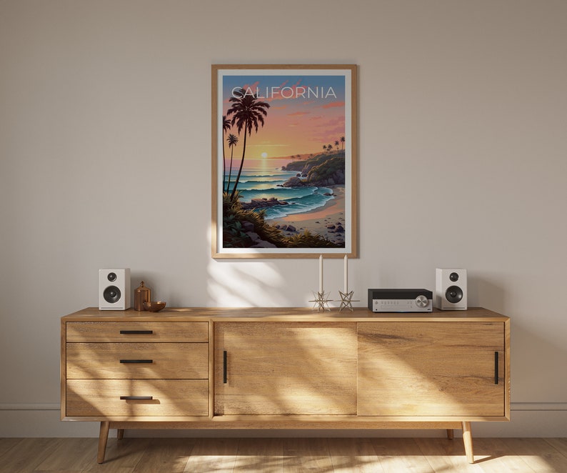 California Travel Poster, Coast Wall Art, Coast Print, California Poster, Coast Poster, California Print, California Art