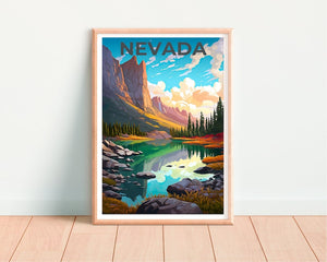 Affiche du Nevada, Impression du Nevada, Affiche du Grand Bassin, Impression du Grand Bassin, Affiche de voyage du Nevada, Art du lac, Art du Nevada